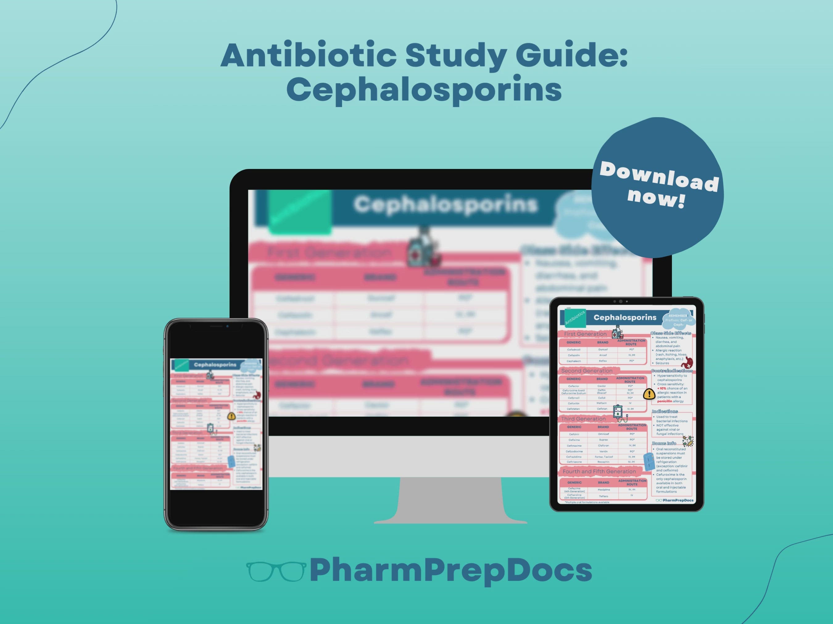 Antibiotic Study Guide: Cephalosporins