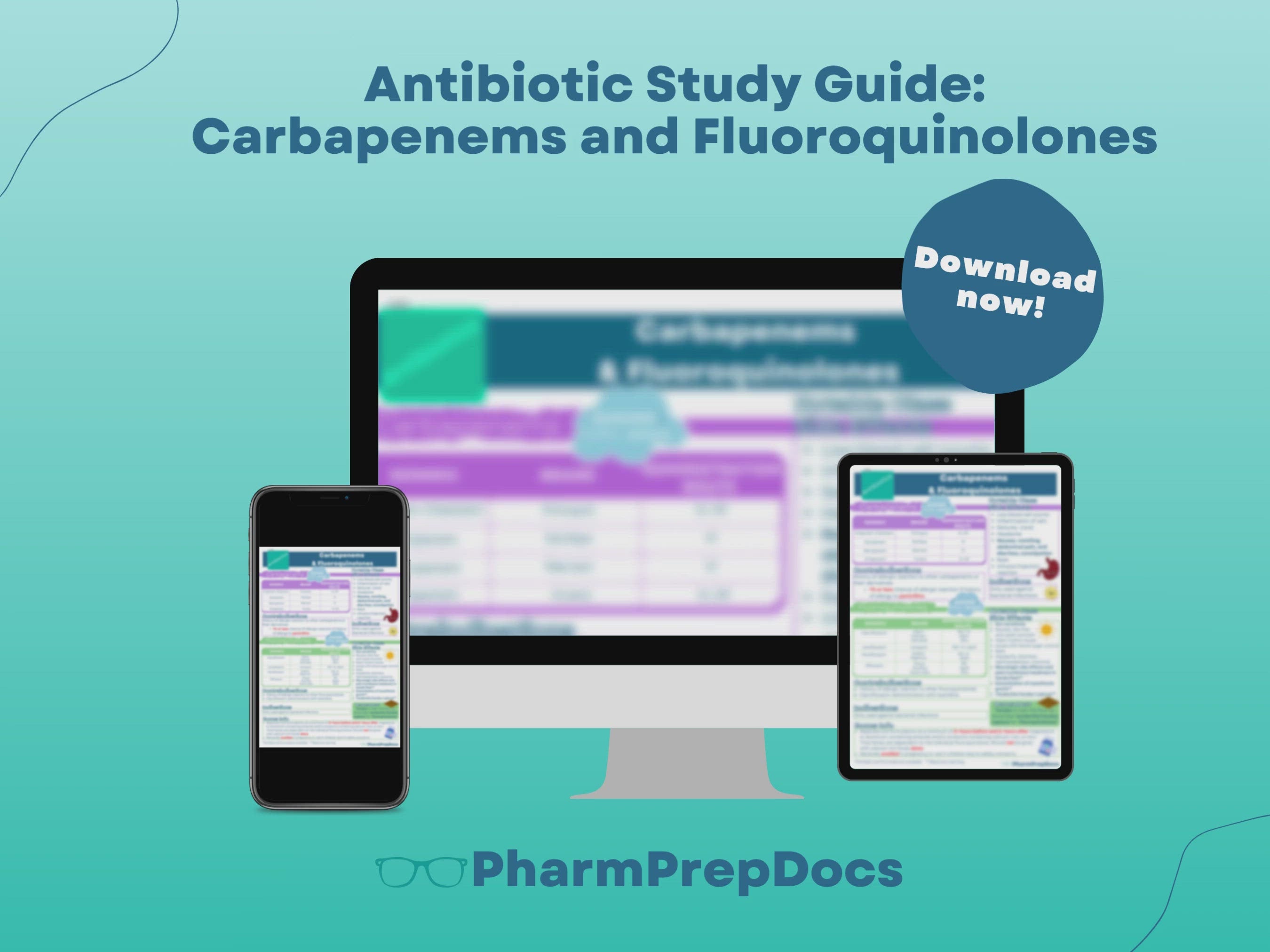 Antibiotic Study Guide: Carbapenems and Fluoroquinolones
